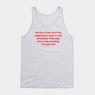 Bible Verse Proverbs 9:10 Tank Top